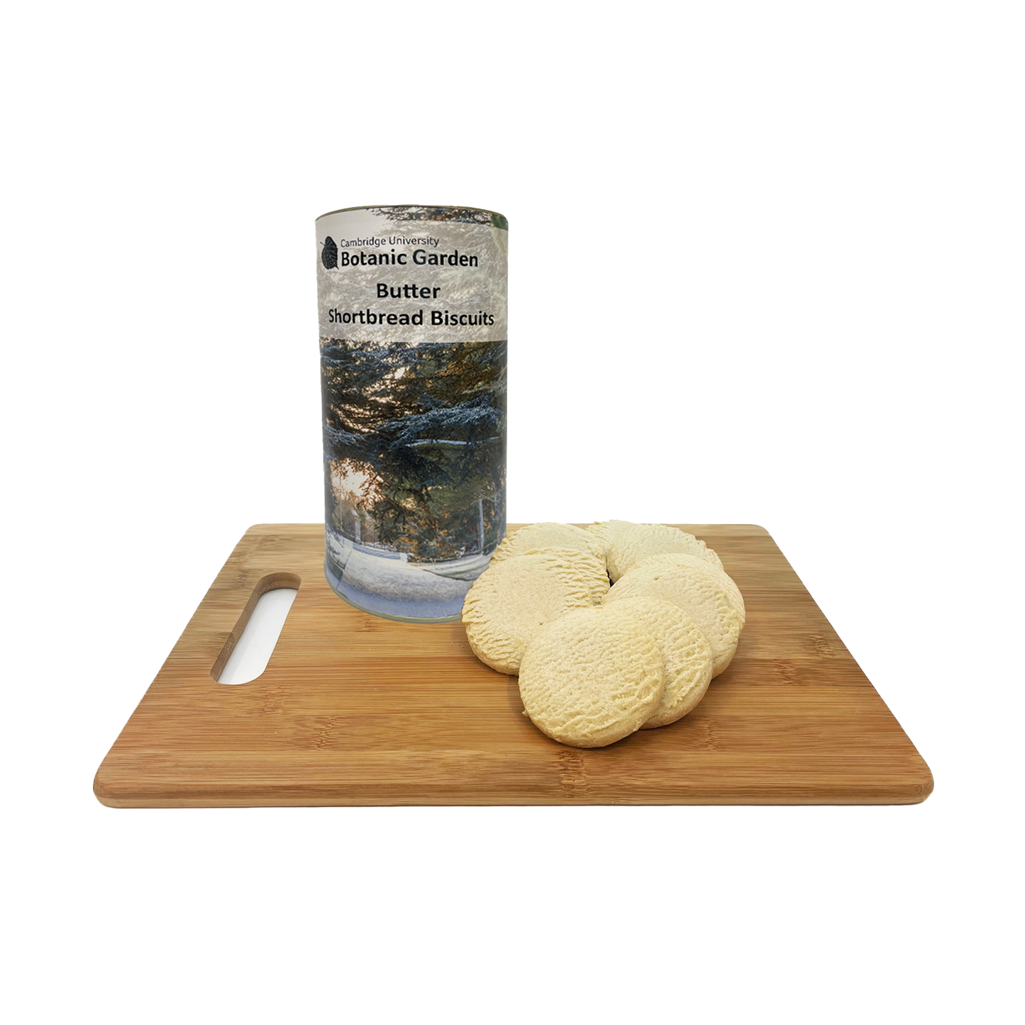 Botanic Garden Biscuit Drum - Winter scene