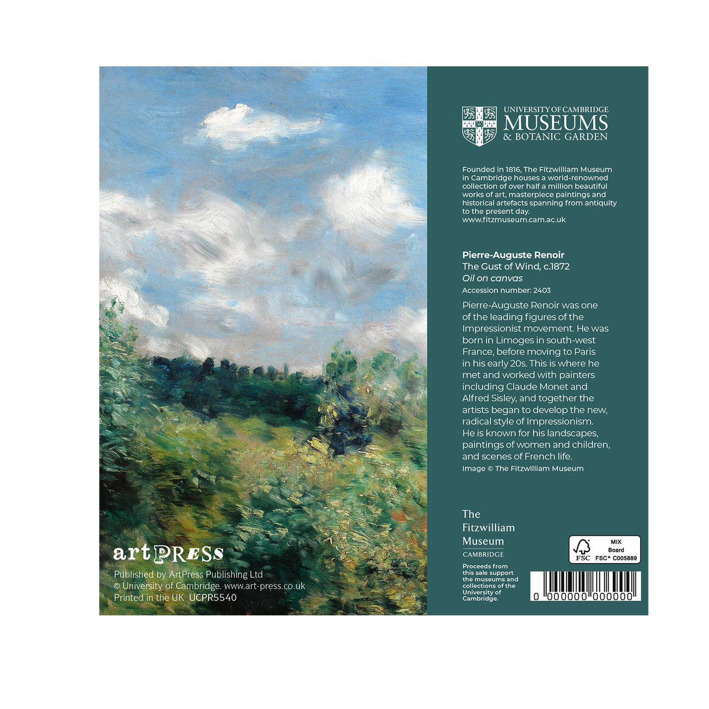 The Gust of Wind - Greeting card