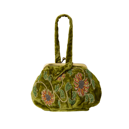 Kelmscott Florals - Embroidered handbag