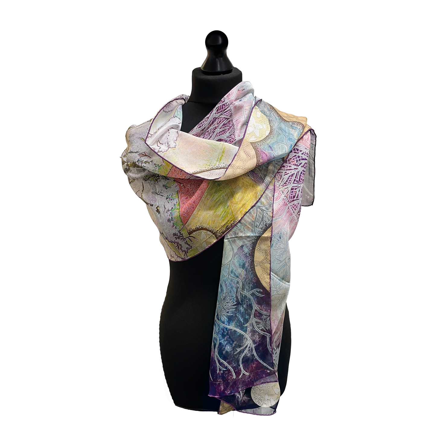 Hanami No.1 (Lucky Yoshino) - Silk chiffon scarf