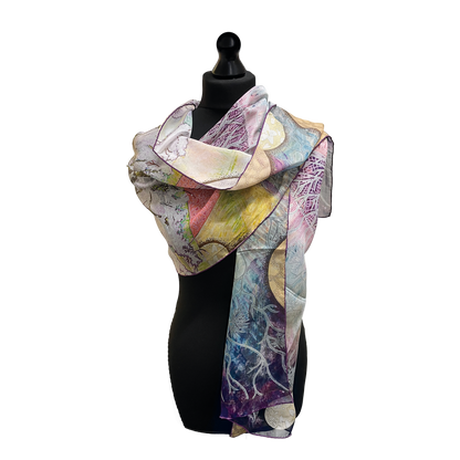 Hanami No.1 (Lucky Yoshino) - Silk chiffon scarf