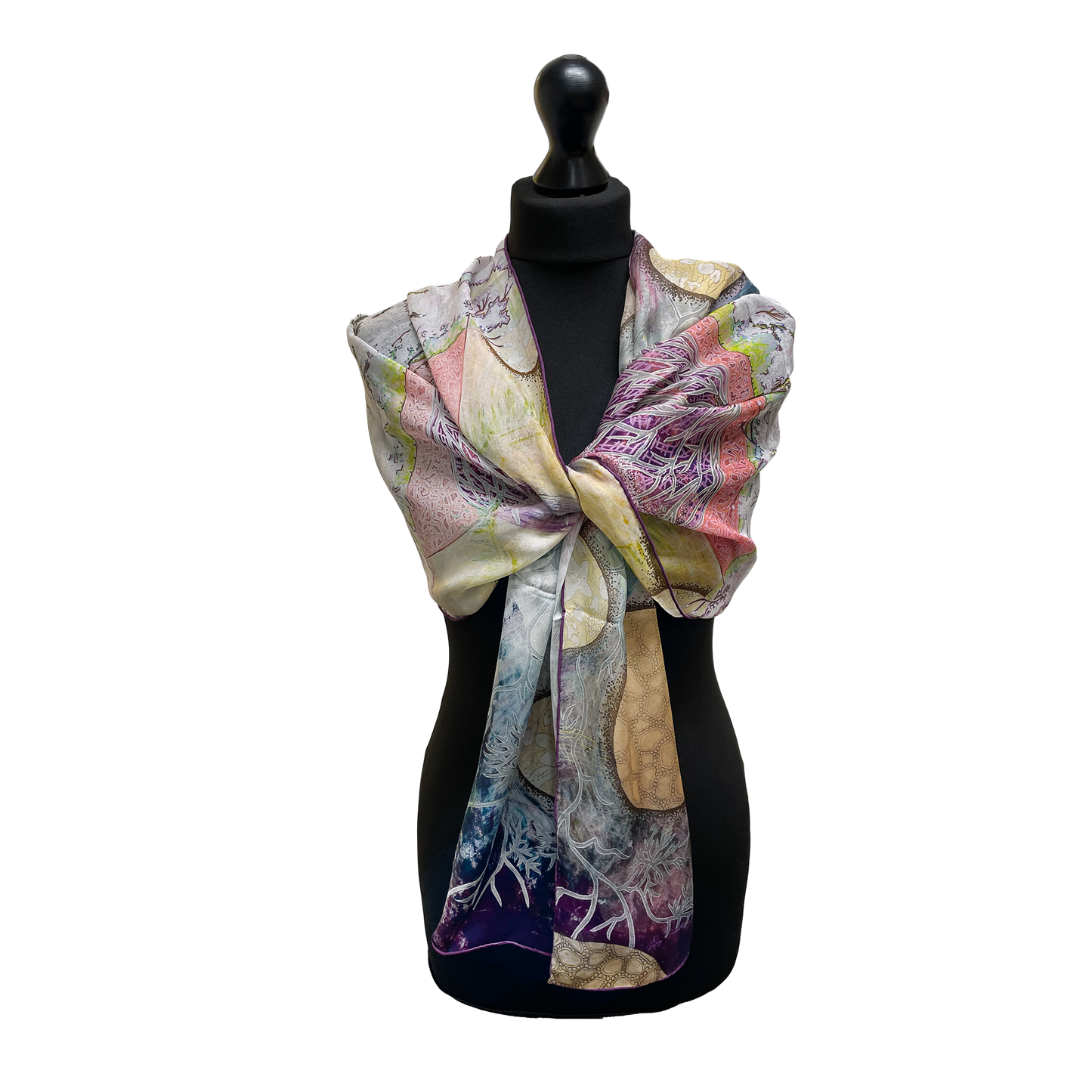Hanami No.1 (Lucky Yoshino) - Silk chiffon scarf