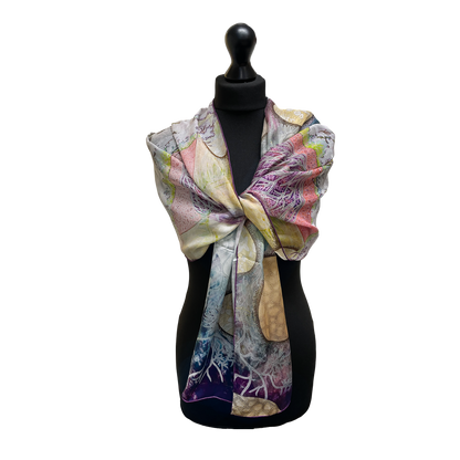Hanami No.1 (Lucky Yoshino) - Silk chiffon scarf