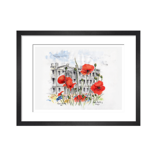 King's College Cambridge, Gibbs Building - Art Print