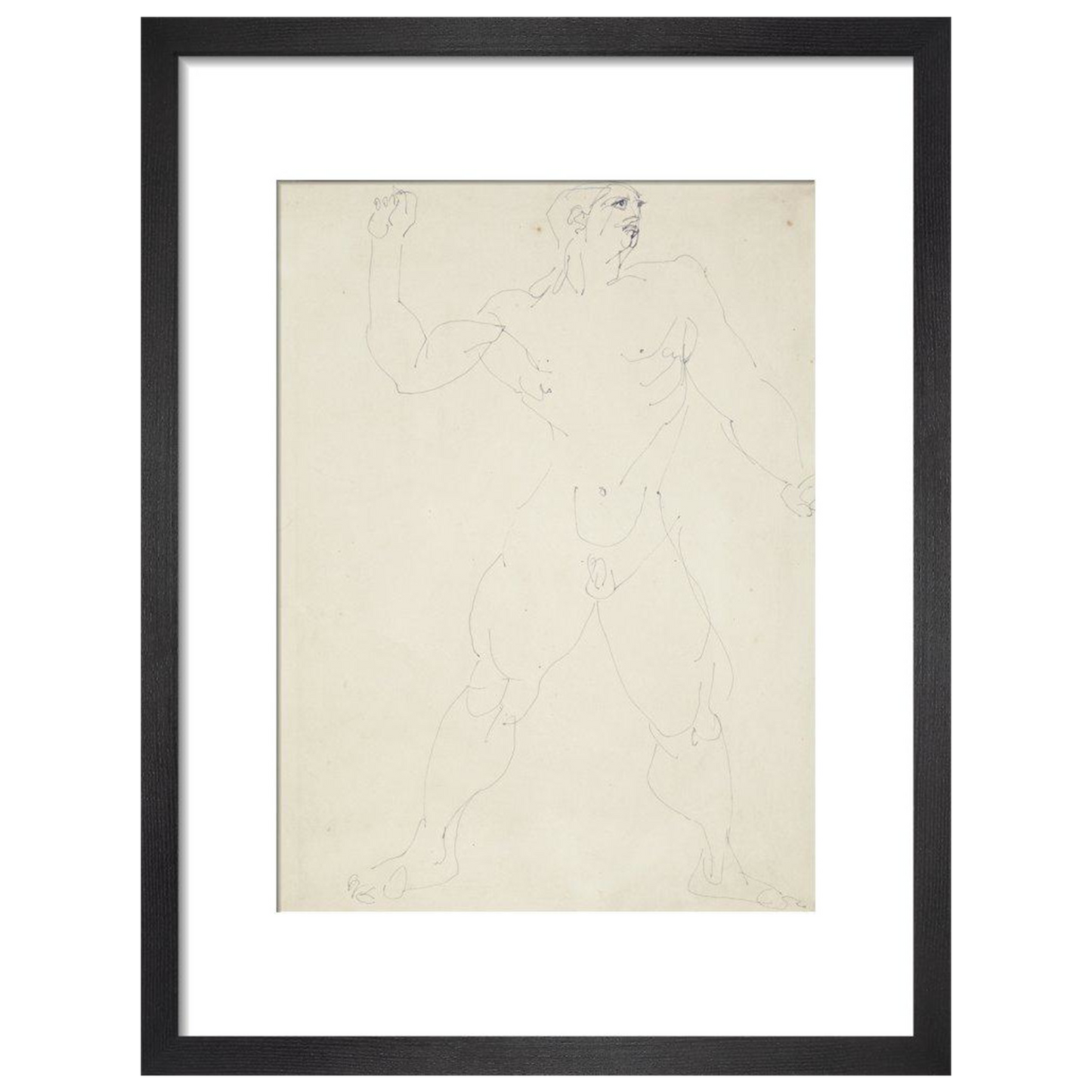 Large male nude - Art print