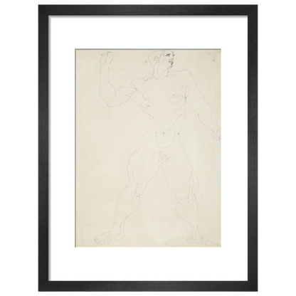 Large male nude - Art print