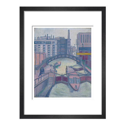 Lock on the Canal - Art print