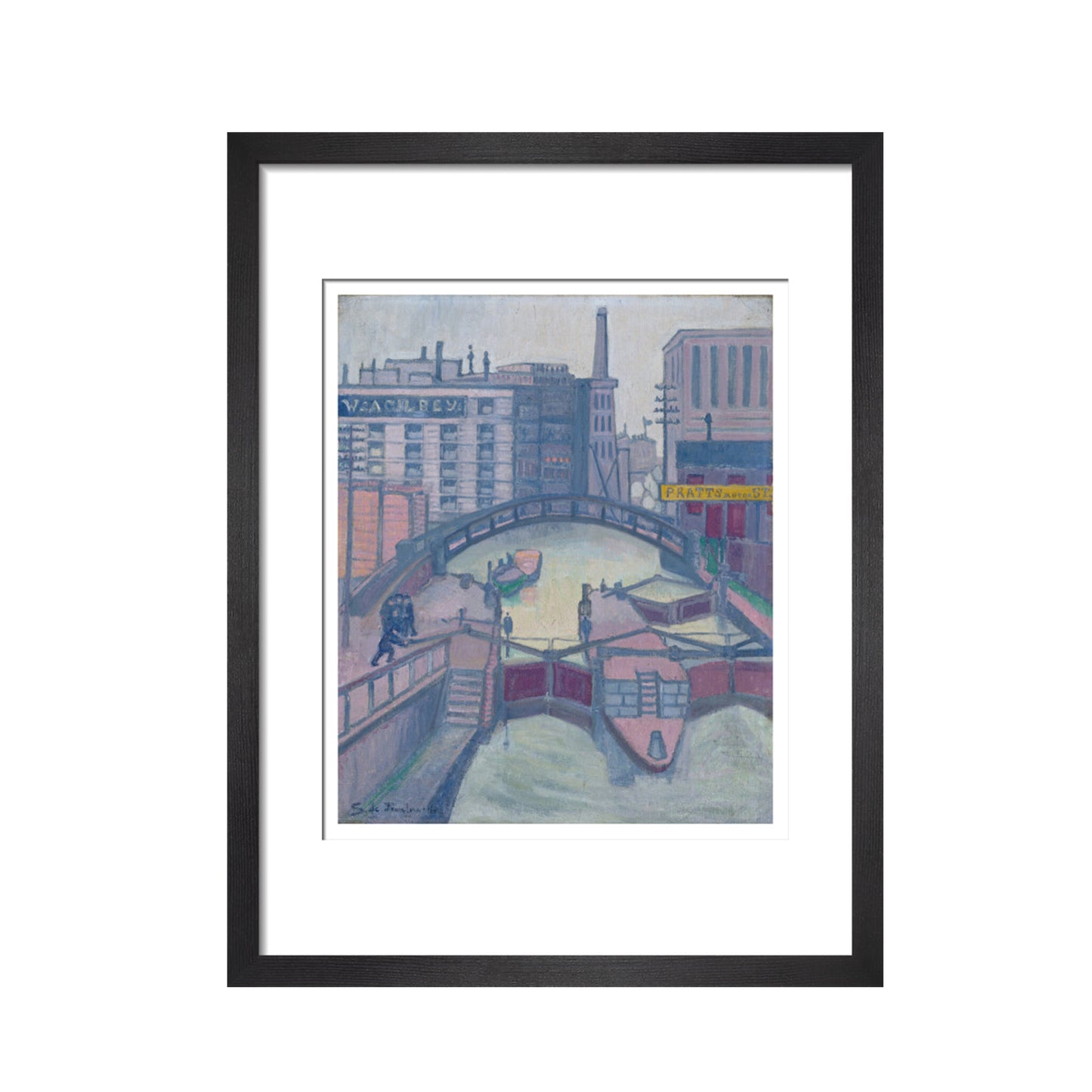 Lock on the Canal - Art print