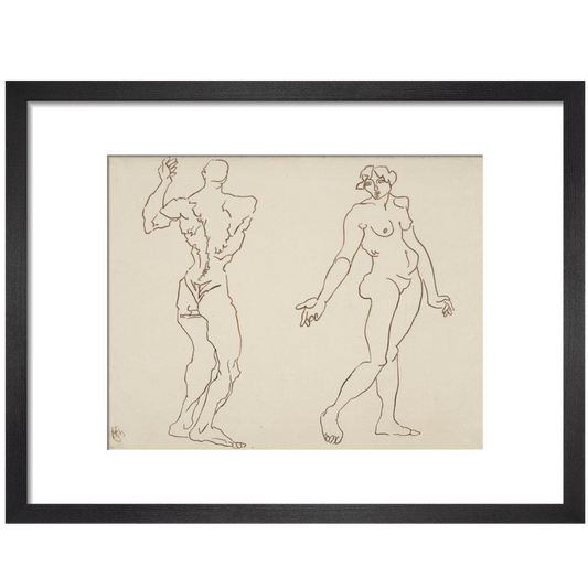 Male and female nude - Art print