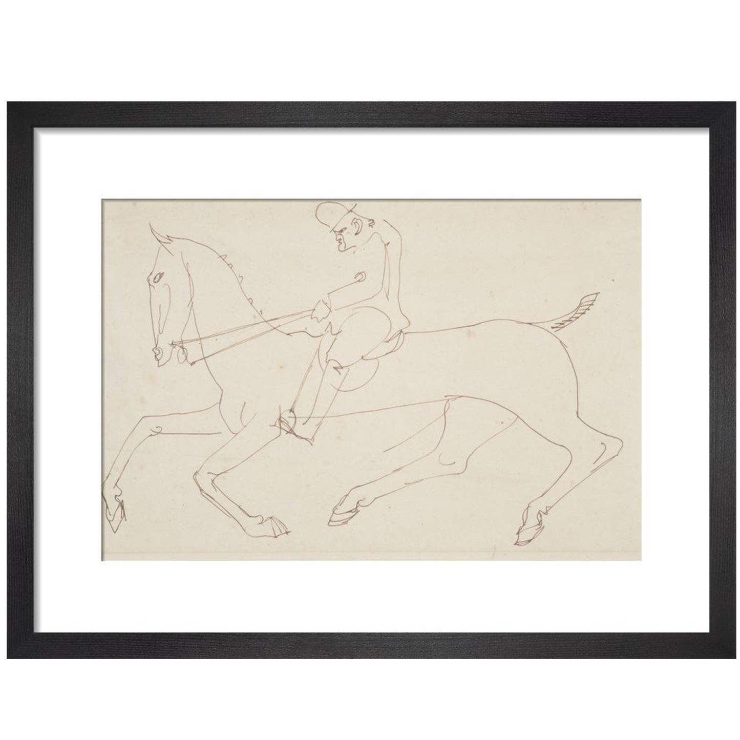 Man on a horse - Art print