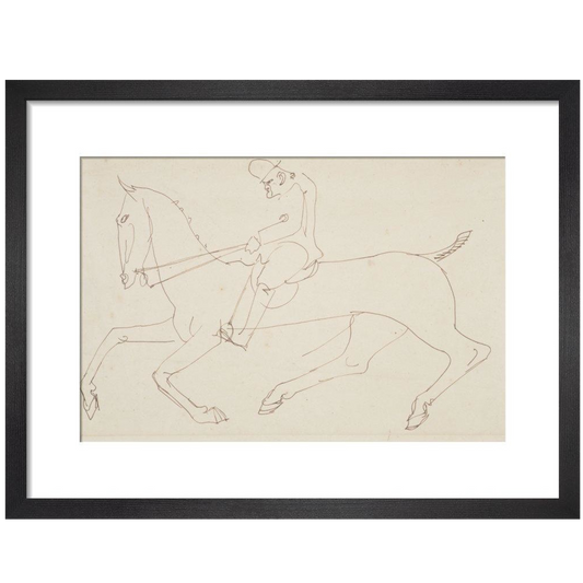 Man on a horse - Art print
