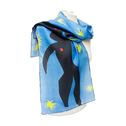 Matisse Blue Dance - Habotai silk scarf