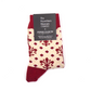 Women's Fleur de Lys Socks in Cream and Red