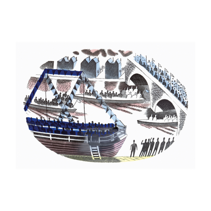 Eric Ravilious, Boat Race Day and Night - Card wallet