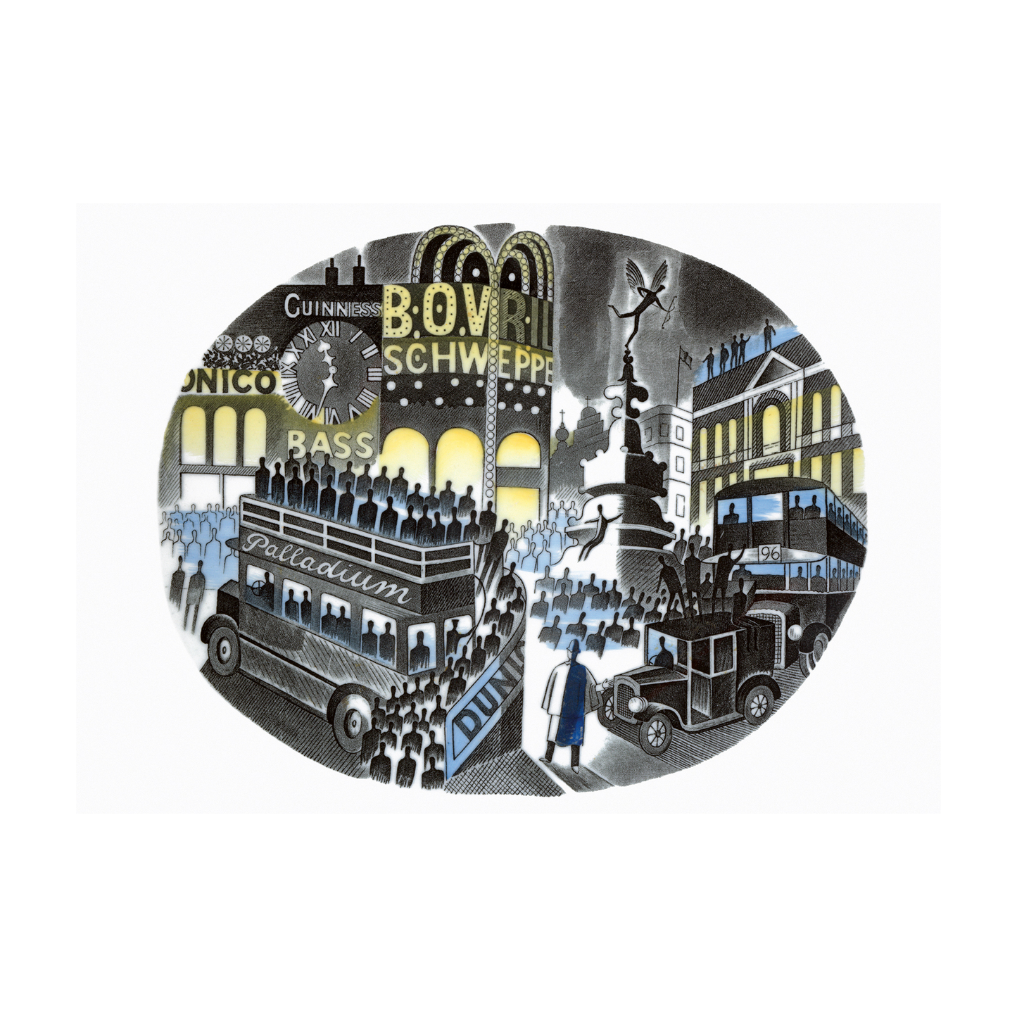 Eric Ravilious, Boat Race Day and Night - Card wallet