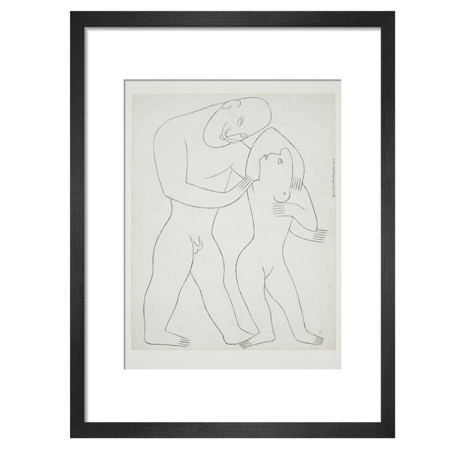 Nude man and woman - Art print