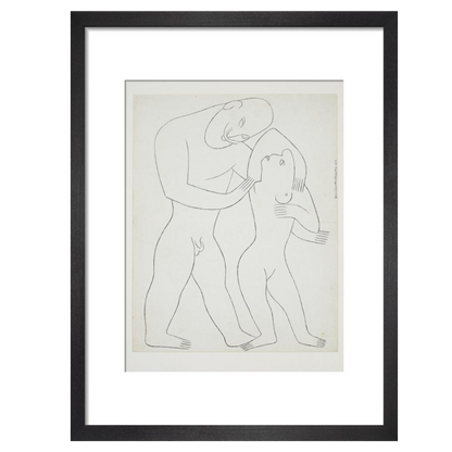 Nude man and woman - Art print