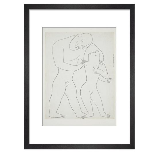 Nude man and woman - Art print