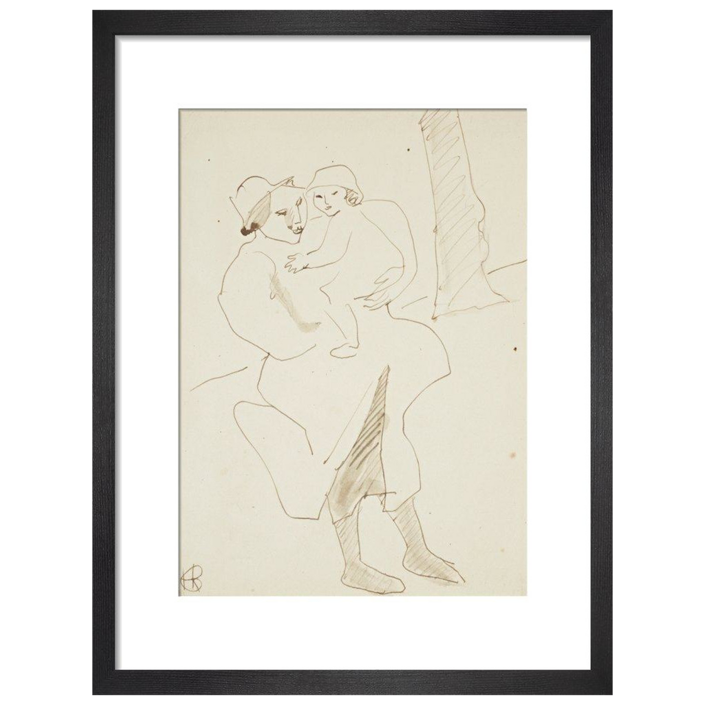 Nursemaid and child - Art print