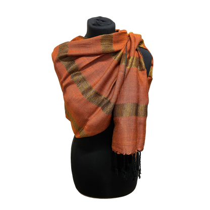 Striped with Trim - Egyptian shawl