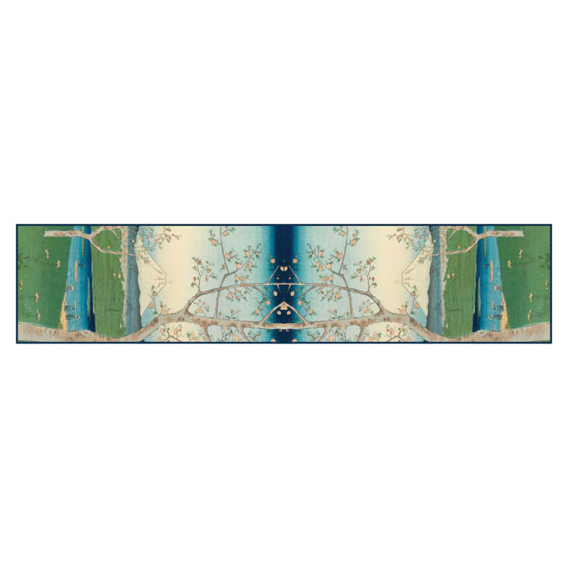 Riverside Cherry Blossom - Habotai silk scarf