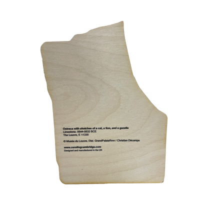Ostraca with sketches - Wooden postcard