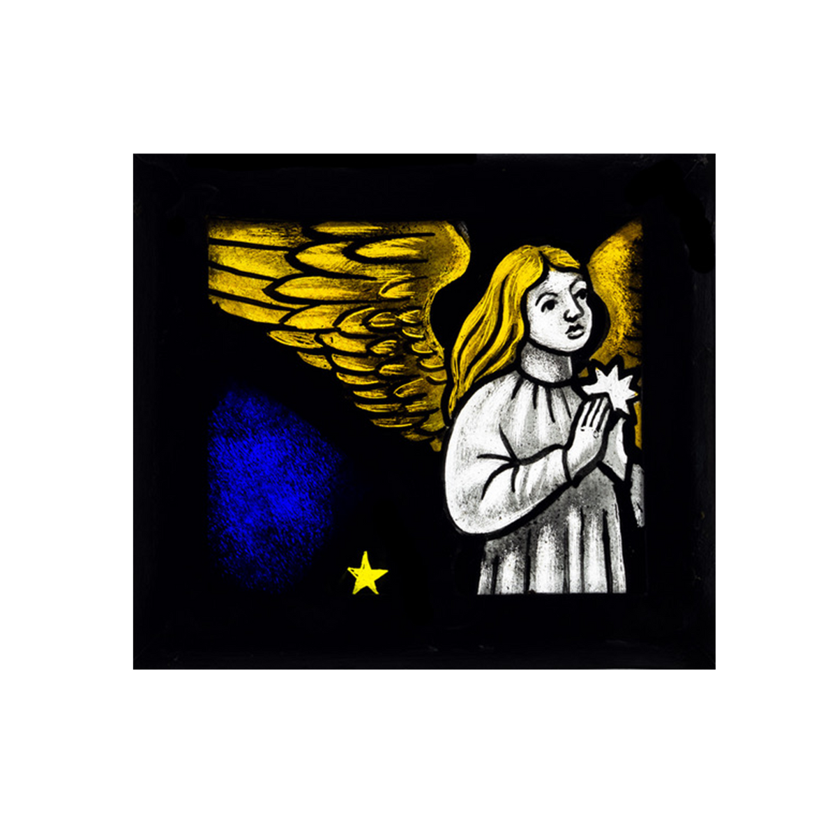 Angel with Star - Stained glass decoration