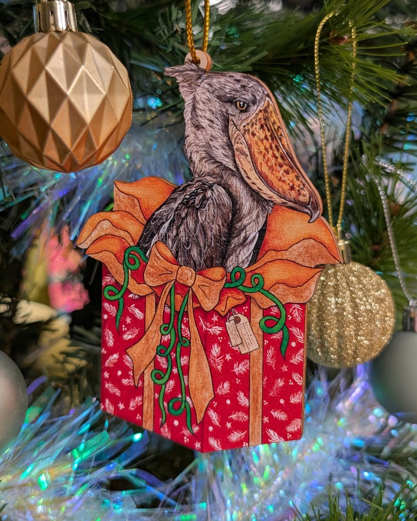 Shoebill Present - Christmas decoration