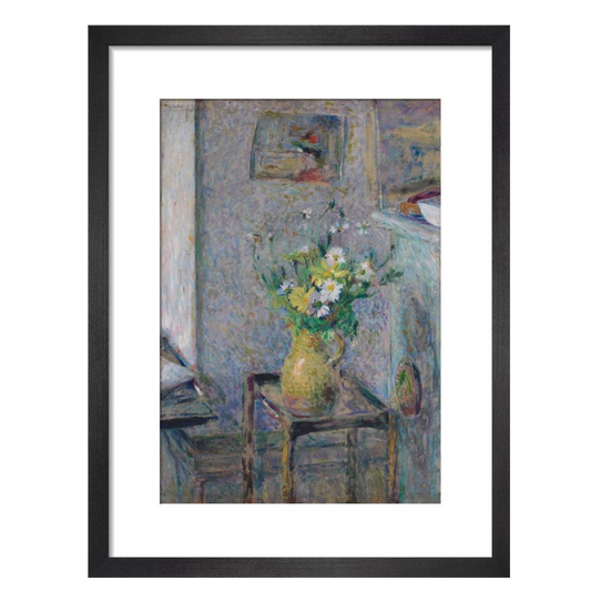 Pot de grès et fleurs - Art print