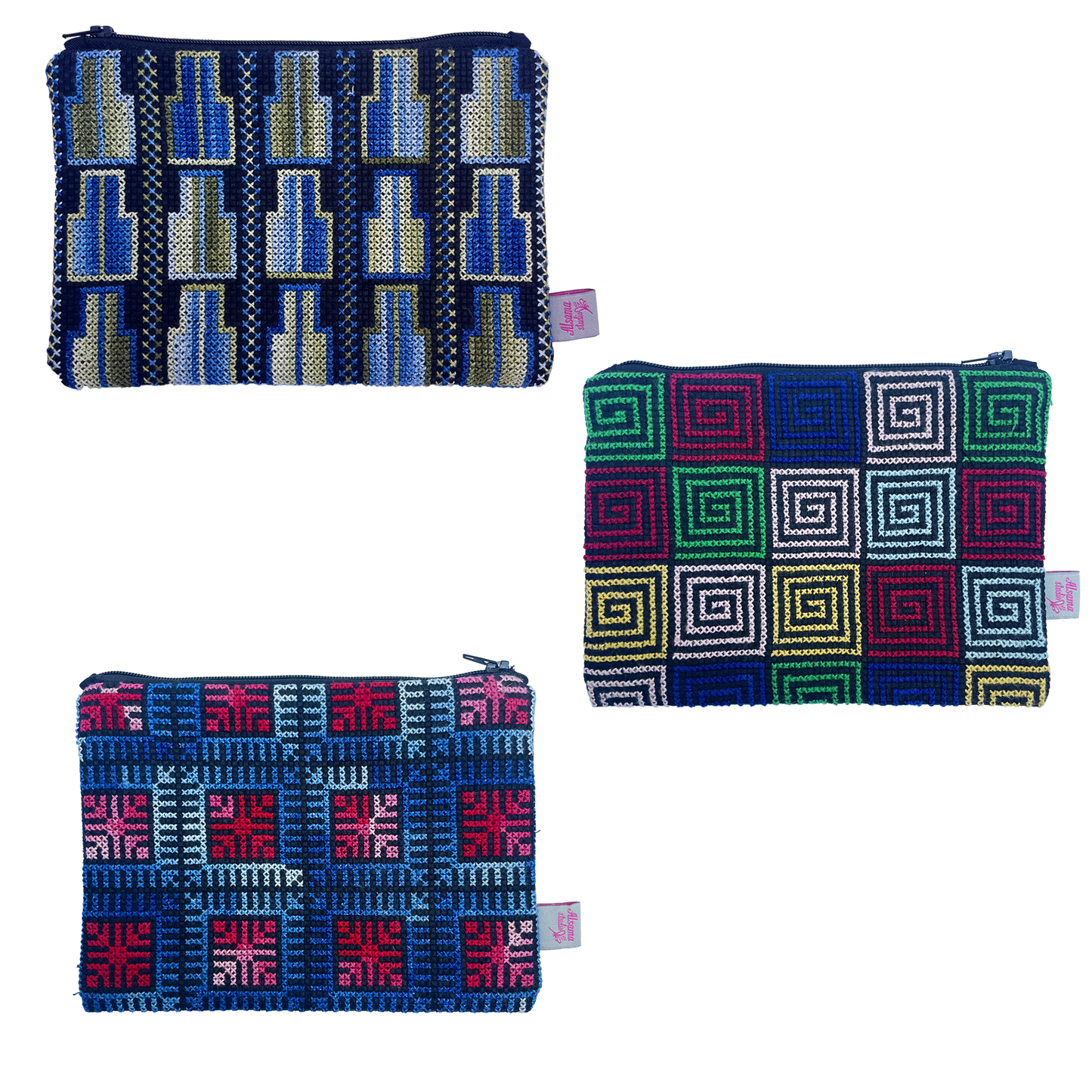 Tatreez Embroidery - Zipped purse