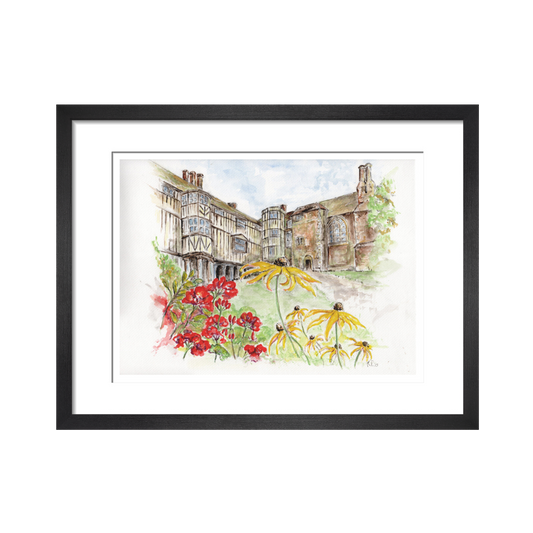 Queens' College Cambridge, Cloisters Court - Art Print