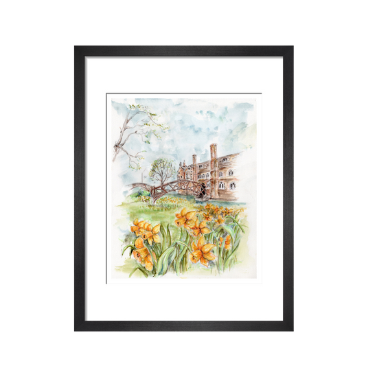 Queens' College Cambridge, Mathematical Bridge - Art Print