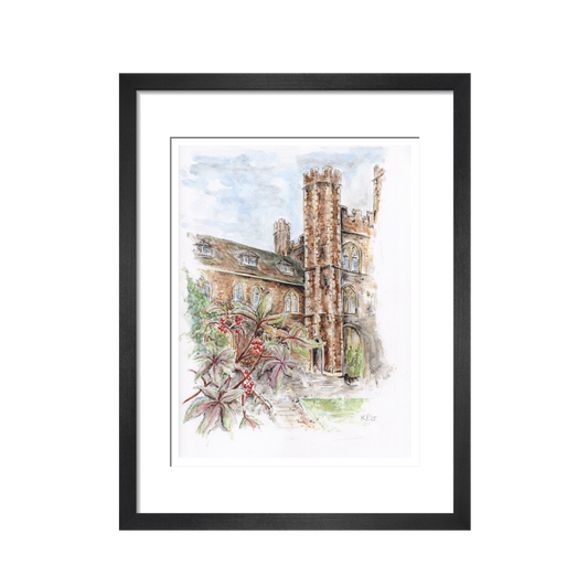 Queens' College Cambridge, Old Court - Art Print
