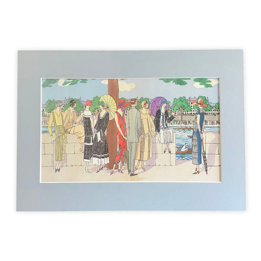 Rowers on the Seine - Mounted print