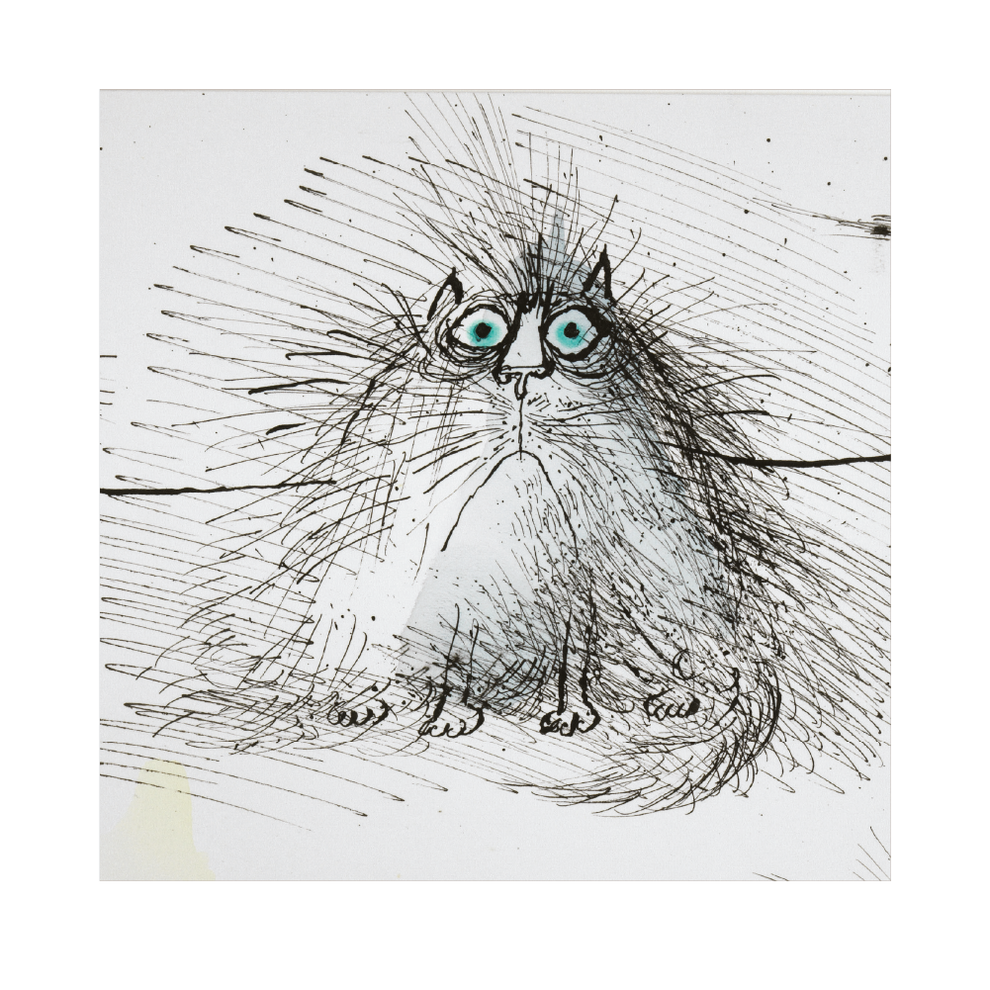 Grumpy Cat Ronald Searle - Greetings Card – Curating Cambridge