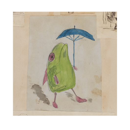 Fish with Umbrella - Greeting card