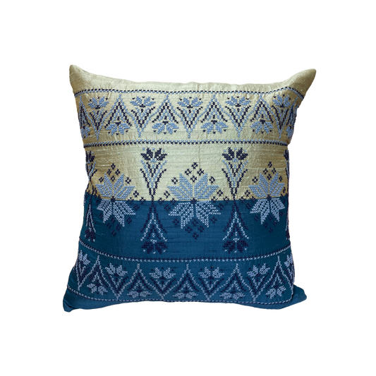Tatreez Embroidery - Silk cushion cover, square