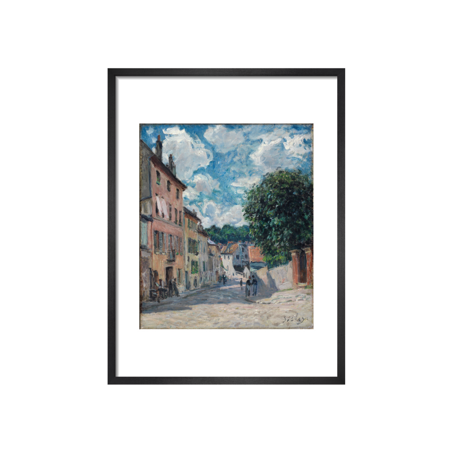 A street, possibly in Port-Marly - Art Print