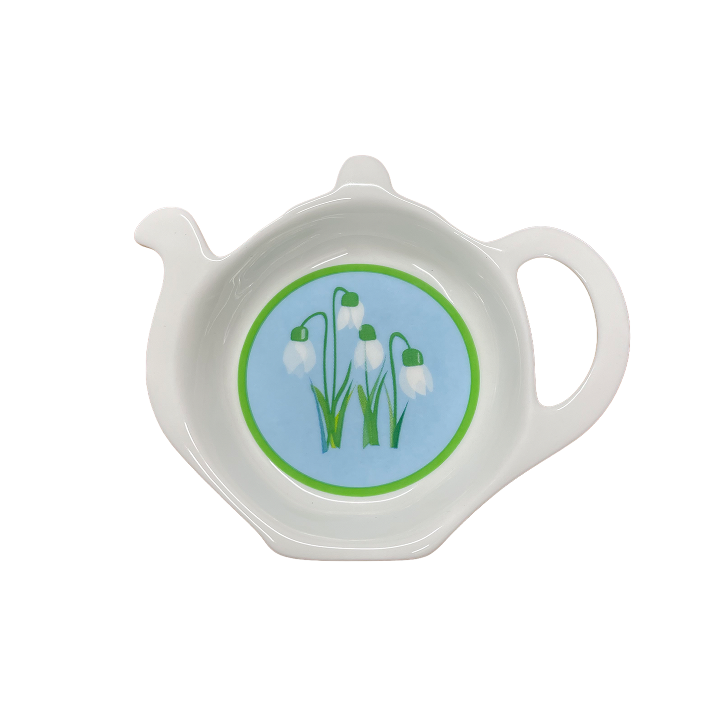 Snowdrops - Bone china teabag tidy