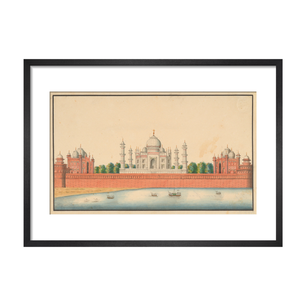 View of the Taj Mahal and Gardens - Art Print