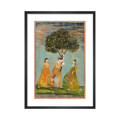 Women under a mango tree - Art Print