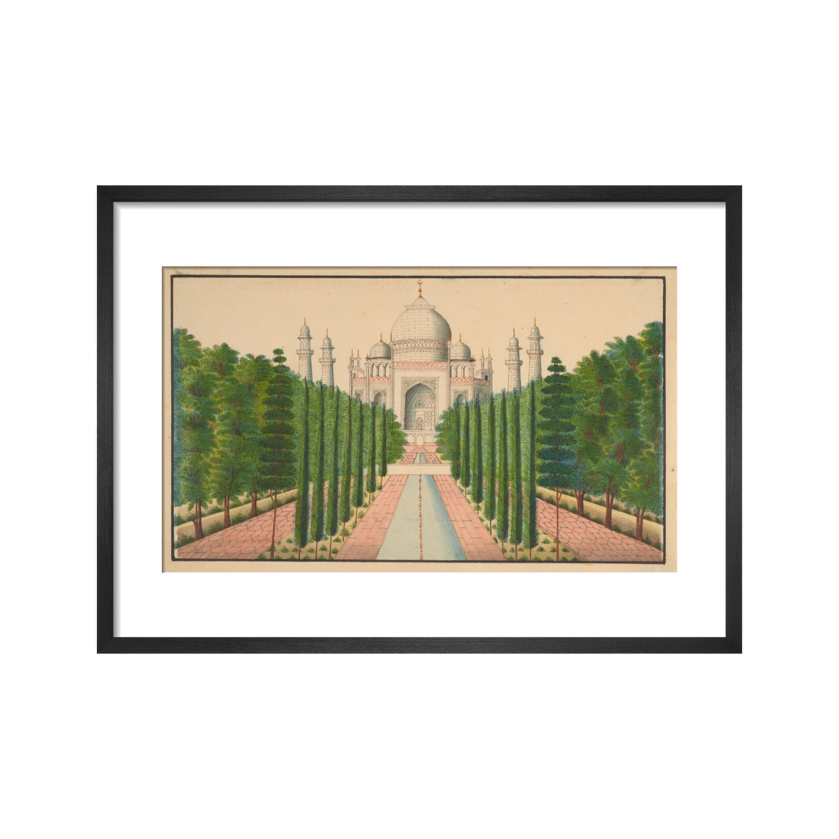 The Taj Mahal and Gardens - Art Print