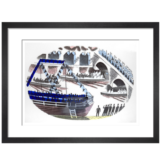 Spectators in Boats on Boat Race Day - Art print