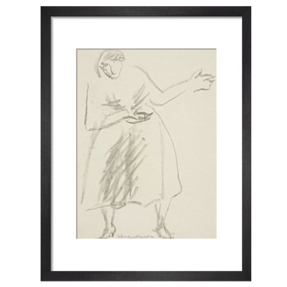 Standing woman, gesticulating - Art print