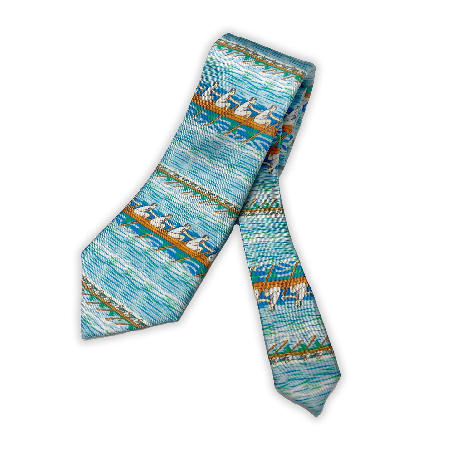 Rowers on the Seine - Silk tie