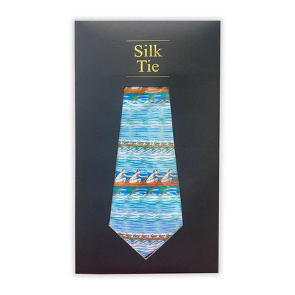 Rowers on the Seine - Silk tie