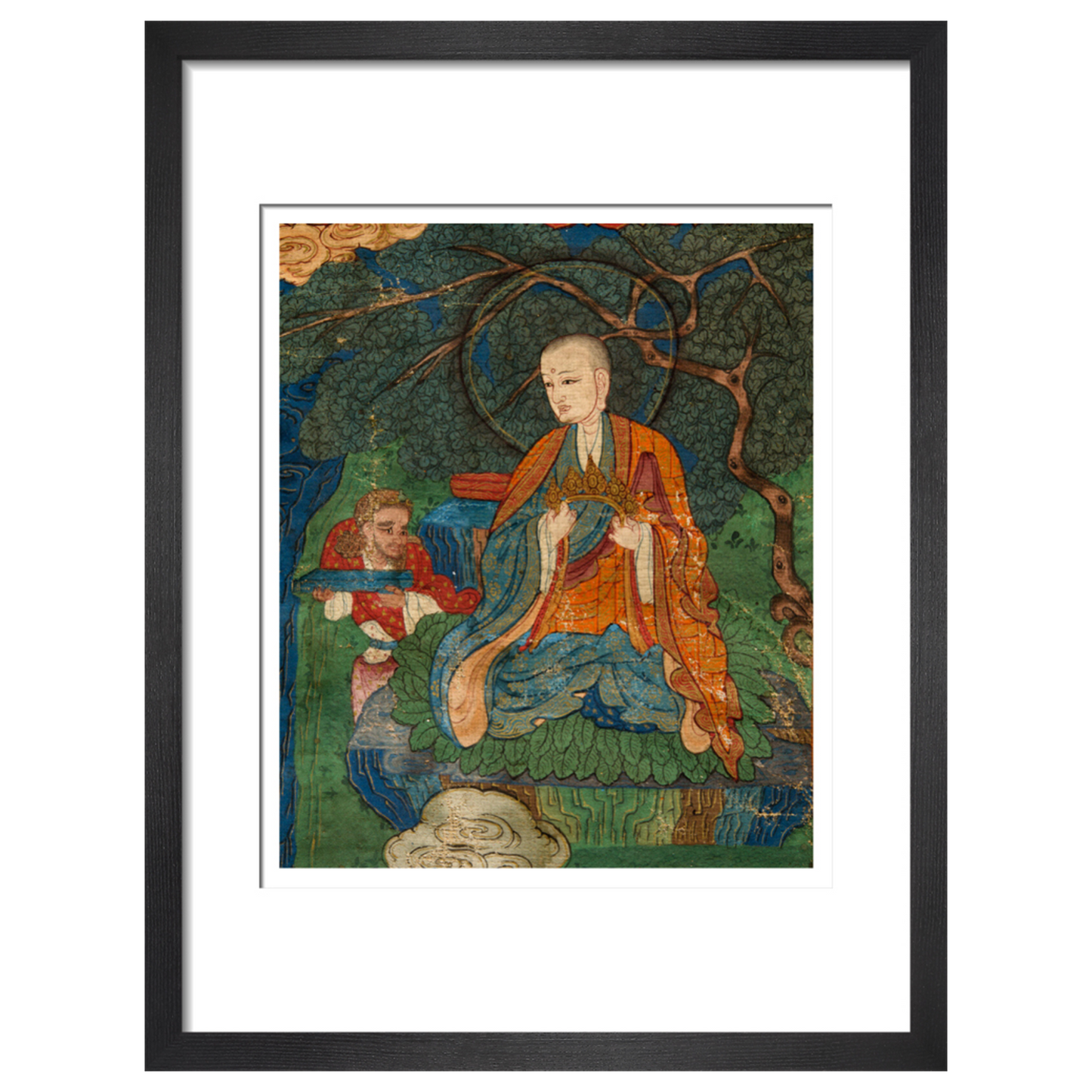 Thangka of Buddha preaching the dharma - Art print