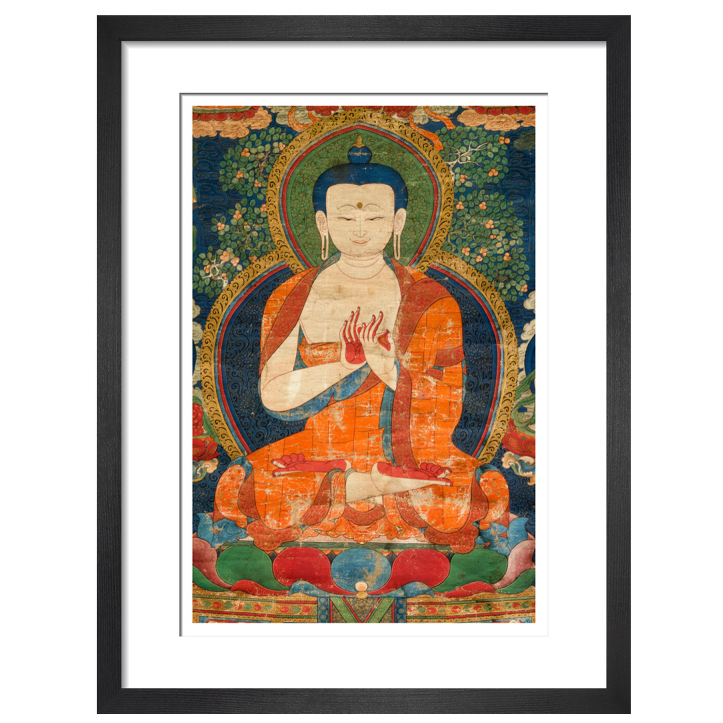 Thangka of Buddha preaching the dharma - Art print