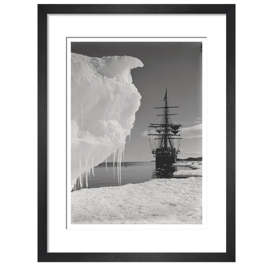 The Terra Nova and a berg at ice-foot - Art print