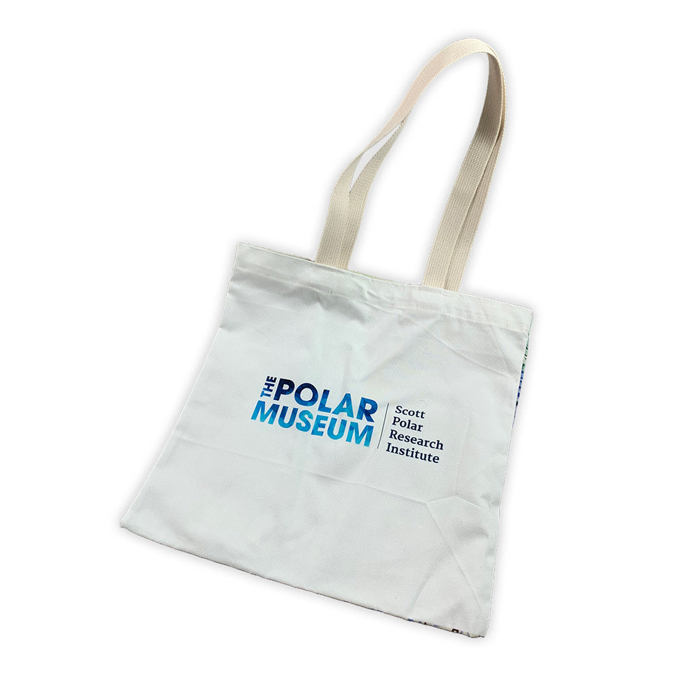 Reverse of Scott Polar Museum tote bag
